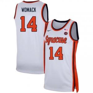 Aaron Womack Cuse Mens #14 Player College Basketball Jerseys - White 194801-610