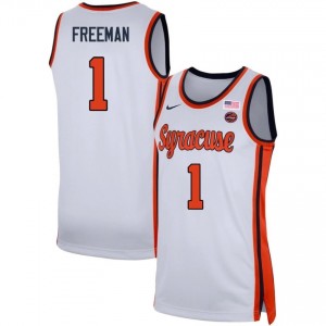 Donnie Freeman Cuse College Basketball Men's #1 2025-26 Jersey - White 689218-499