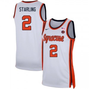 J.J. Starling Syracuse University Men College Basketball #2 Alumni Jerseys - White 457917-465