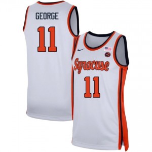 Naithan George Cuse Orange Game College Basketball Men #11 Jerseys - White 625137-153