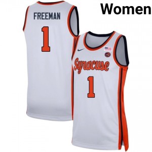 Donnie Freeman Cuse Orange Women College Basketball #1 Game Jerseys - White 268726-869