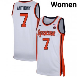 Kiyan Anthony Syracuse Women College Basketball #7 Official Jerseys - White 382758-690