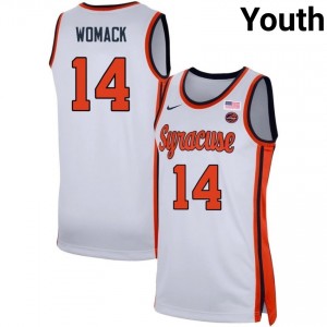 Aaron Womack Cuse #14 College Basketball Youth High School Jersey - White 803576-754