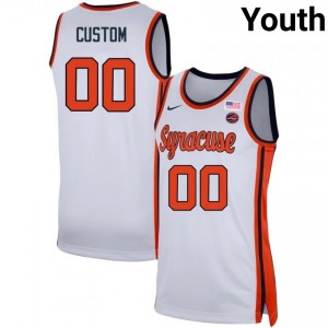 Custom Cuse Youth University College Basketball #00 Jerseys - White 193996-130