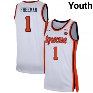Donnie Freeman Cuse Orange 2025 Youth #1 College Basketball Jersey - White 326731-407