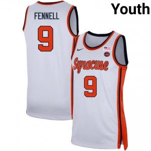 Luke Fennell Cuse Orange #9 Youth College Basketball 2025-26 Jersey - White 500409-761