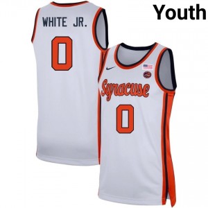 Sadiq White Jr. Syracuse #0 Official College Basketball Youth Jersey - White 627072-591